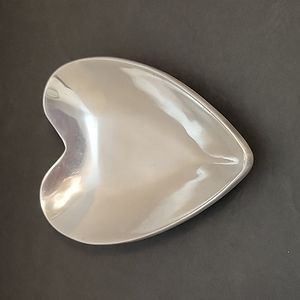 Heart Shaped Silvertone Accent Dish